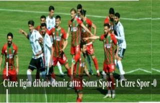Cizre ligin dibine demir attı: Soma Spor -1 Cizre...