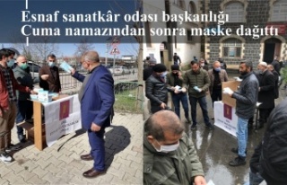 Esnaf sanatkar odası başkanlığı Cuma namazı...