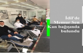 İdil'de Memur Sen Kan bağışında bulundu