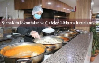 Şırnak'ta lokantalar ve Cafeler 1 Marta hazırlanıyor