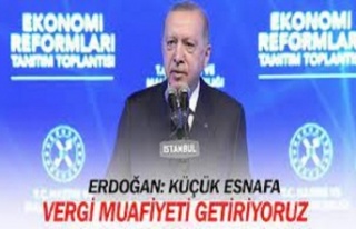 Erdoğan: Esnafa gelir vergisi muafiyeti getiriyoruz