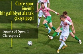 Cizre spor önemli bir galibiyet alarak çıkışa...