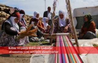 Kilim ve çanta dokuyan kadınlar el sanatını yeni...