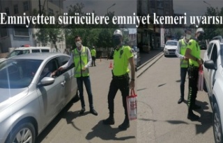 Emniyetten sürücülere emniyet kemeri uyarısı