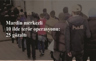 Mardin merkezli 10 ilde operasyonu: 25 gözaltı
