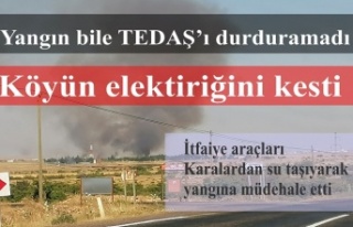 Yangın bile TEDAŞ'ı durduramadı köyün elektriğini...