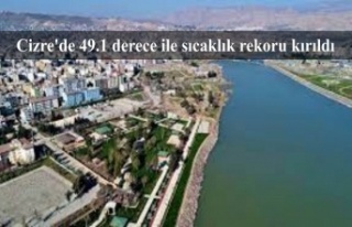 Cizre'de 49.1 derece ile sıcaklık rekoru kırıldı