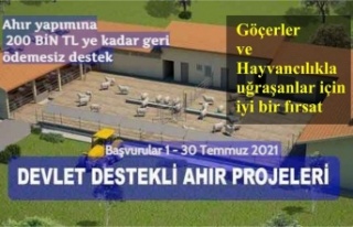 Göçerlere ve Hayvancılıkla uğraşanlara iyi fırsat