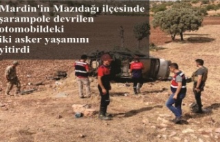 Şarampole devrilen otomobildeki iki asker yaşamını...
