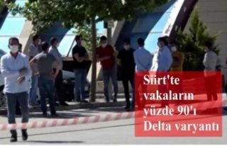 Siirt'te vakaların yüzde 90'ı Delta varyantı