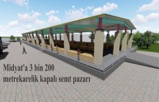 3 bin 200 metrekarelik kapalı semt pazarı