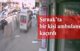 Kimliği belirsiz bir kişi ambulans kaçırdı