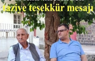 Taziye teşekkür mesajı