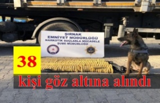 38 kişi göz altına alındı