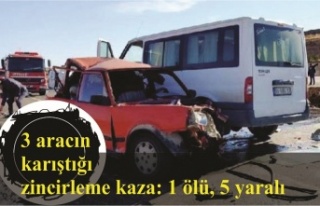 3 aracın karıştığı zincirleme kaza: 1 ölü,...