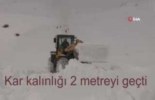 Şırnak'ta kar kalınlığı 2 metreye çıktı......