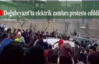Doğubeyazıt'ta elektrik zamları protesto edildi