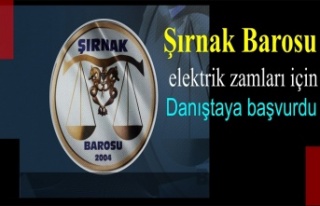 Şırnak Barosu Elektrik zammı için EPDK'ye...