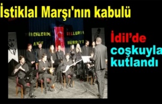 İstiklal Marşı'nın kabulü İdil'de...