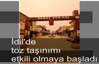 İdil'de toz taşınımı etkili olmaya başladı