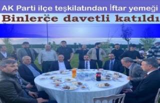 İlçe teşkilatı 1000 kişiye iftar yemeği verdi