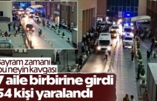 Aile Kavgasında kan döküldü 54 yaralı