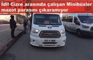 Kriz Cizre İdil arasında çalışan minibüs durağını...