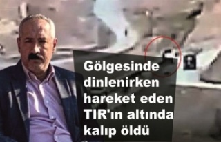 Gölgesinde dinlenirken hareket eden TIR'ın...