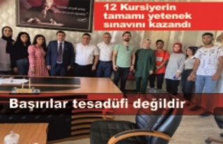 12 Kursiyerin tamamı yetenek sınavını kazandı