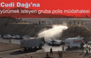 Cudi Dağı'na yürümek isteyen gruba polis...