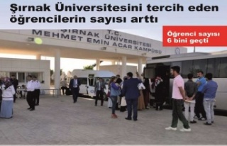 Şırnak Üniversitesini tercih eden öğrencilerin...