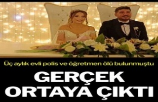 Üç aylık evli polis ve öğretmen ölü bulunmuştu,...