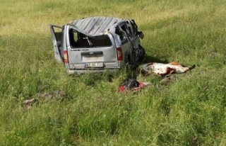 Hafif ticari araç kaza yaptı:1 ölü 3 yaralı