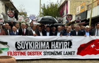 İsrail İdil'de protesto edildi