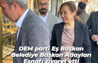 DEM Belediye Eş Başkan Adayları esnafı ziyaret...