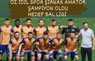 Öz İdil Şırnak Şampiyonu oldu