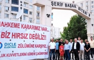 Kaçak elektirik ekibine karşı protesto eylemi