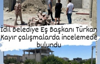 Eş Başkan Türkan Kayır Çalışmalarda incelemede...