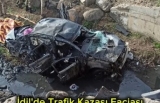 İdil'de trafik kazası 1 ölü 5 yaralı