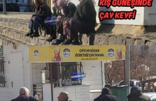 Kış güneşinde çay keyfi