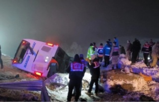 Yolcu otobüsü devrildi 4 ölü 34 yaralı