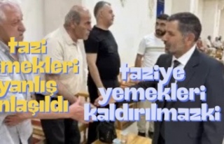 Taziye yemekleri kaldırıldı