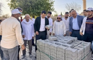 Yarbaşı Köyünde parke taşı çalışması