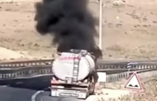 Yakıt tankeri alev aldı