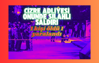 Cizre Adliyesi önünde silahlı saldır 1 ölü 1...