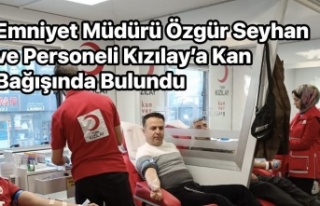 İlçe Emniyet personelli Kızılay’a Kan bağışında...