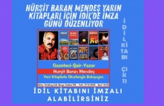 Hürşit yarın İdil’de Kitaplarını imzalıyor
