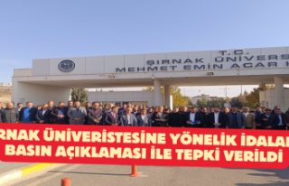 Şırnak Üniversitesine yönelik idalara basın açıklaması...