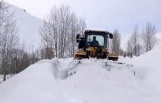 Beytüşşebap’ta Köy yollarında karla mücadele...
