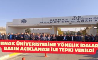 Şırnak Üniversitesine yönelik idalara basın açıklaması ile tepki verildi